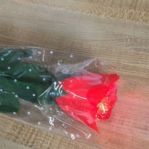 NIB Light Up Fiber Optic Rose